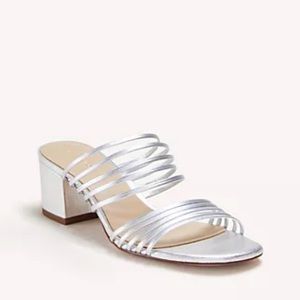 NEW ANN TAYLOR Adalina leather block heel sandals